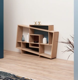salon meuble étroit rangement décoration made in France - Drugeot