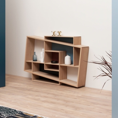 salon meuble étroit rangement décoration made in France - Drugeot