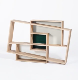 Console ISBOA Design Hugues WEILL en chêne meuble cubique
