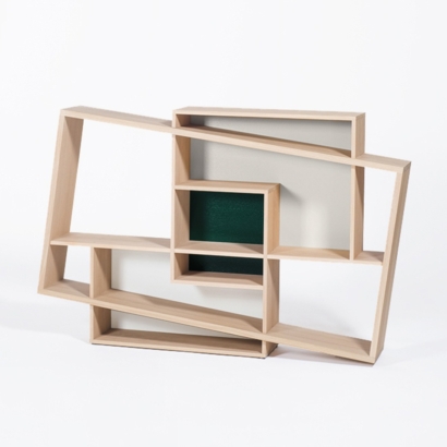 Console ISBOA Design Hugues WEILL en chêne meuble cubique