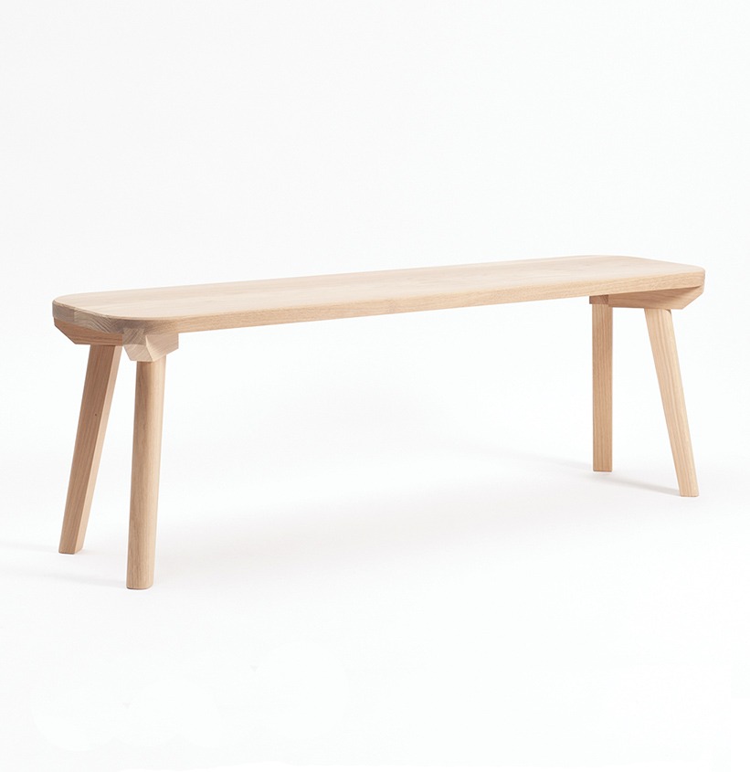 Banc en bois massif d'intérieur design ARONDE - Drugeot Manufacture