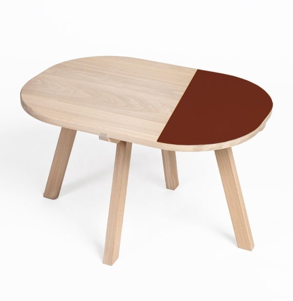 bout de canape en bois massif table de chevet ronde aronde