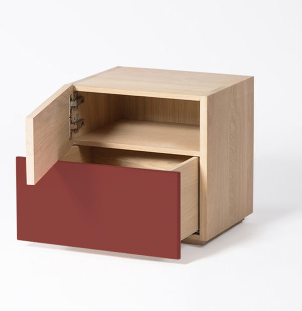 meuble design bout de canapé tiroir push to open drugeot