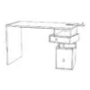 Description filaire bureau meuble bois ergonomique travail à la maison - Drugeot