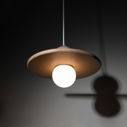 lampe Nébuleuse Drugeot manufacture allumée vue de dessous