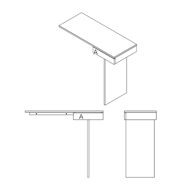 dessin architecture filaire 3D console TI - Drugeot Manufacture