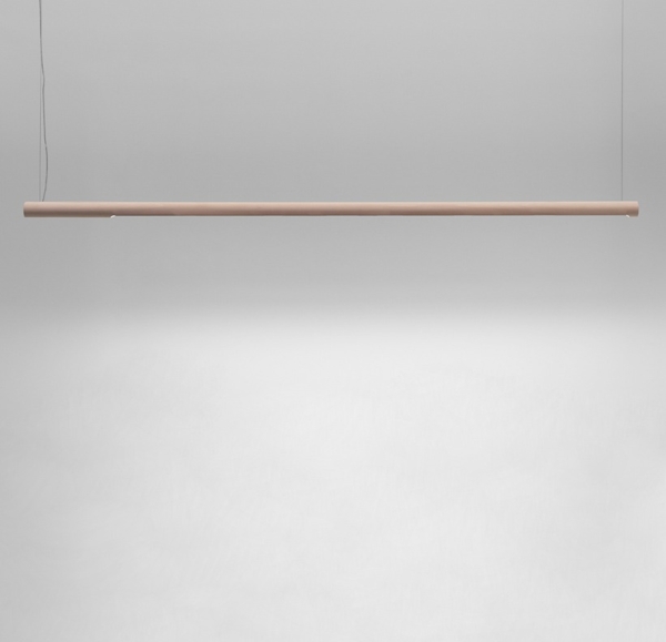 luminaire lustick allumé suspendu en bois deisgn