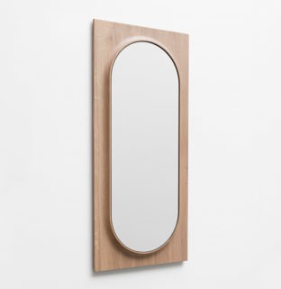 grand miroir bois circuit ovale