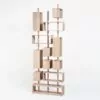 bibliothèque graphique pivotante modulable meuble original cube suspendu made in France 3 mats drugeot manufacture