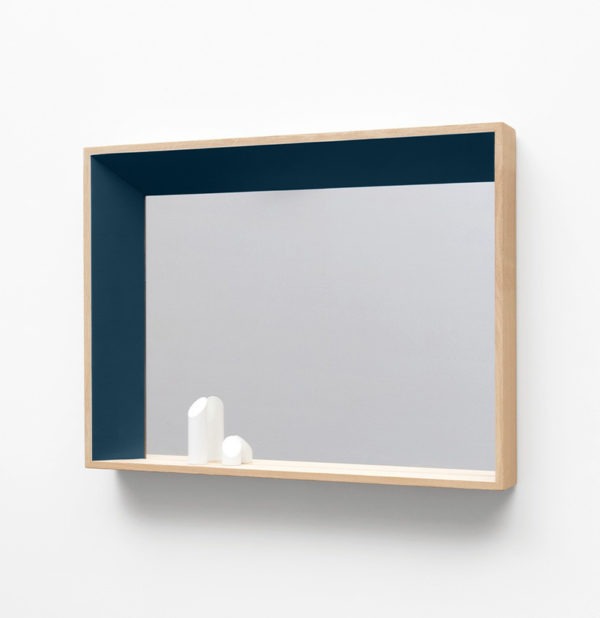miroir rectangulaire design biso droit bleu lectoure