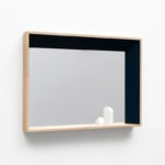 miroir rectangulaire design biso gauche bleu nuit