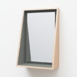 petit miroir tendance miroir FLOAT vert gris manoir bois massif