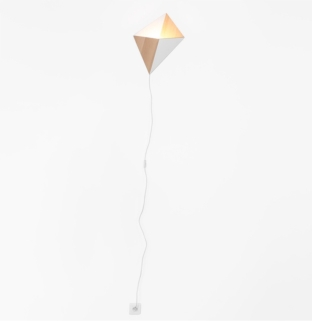 applique lumineuse en bois design ludique chêne massif naturel cordon blanc coton
