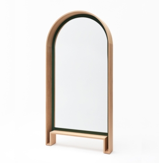 grand miroir sur pieds design en bois Bipède vert foncé selestat