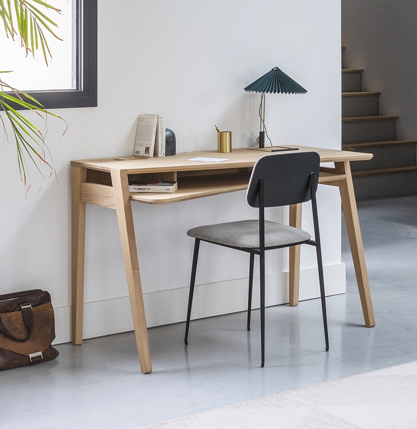 Bureau design tendance ZOÉ en bois massif - Drugeot Manufacture