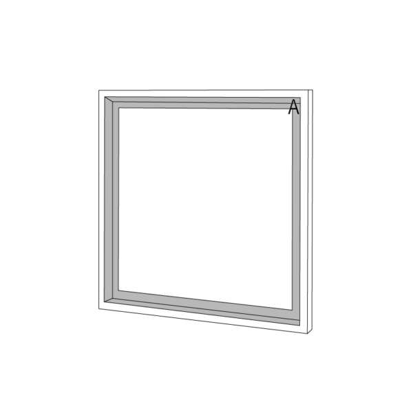 filaire sketchup petit miroir carré personnalisable Float Drugeot