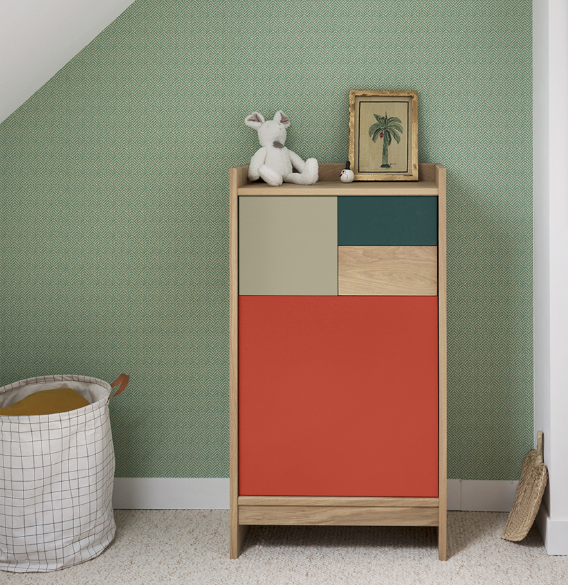 Chiffonnier Bois Bric 60 made in France chiffonnier Bric 60 meuble rangement chambre enfant petite commode avec tiroirs couleur personnalisable
