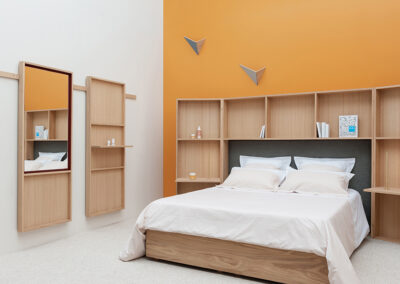 meuble. créatif en bois massif Rangement mural de chambre à coucher sur-mesure