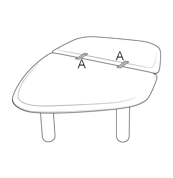 filaire table basse Liaison zone de couleur à personnaliser meuble sur-mesure coffee table