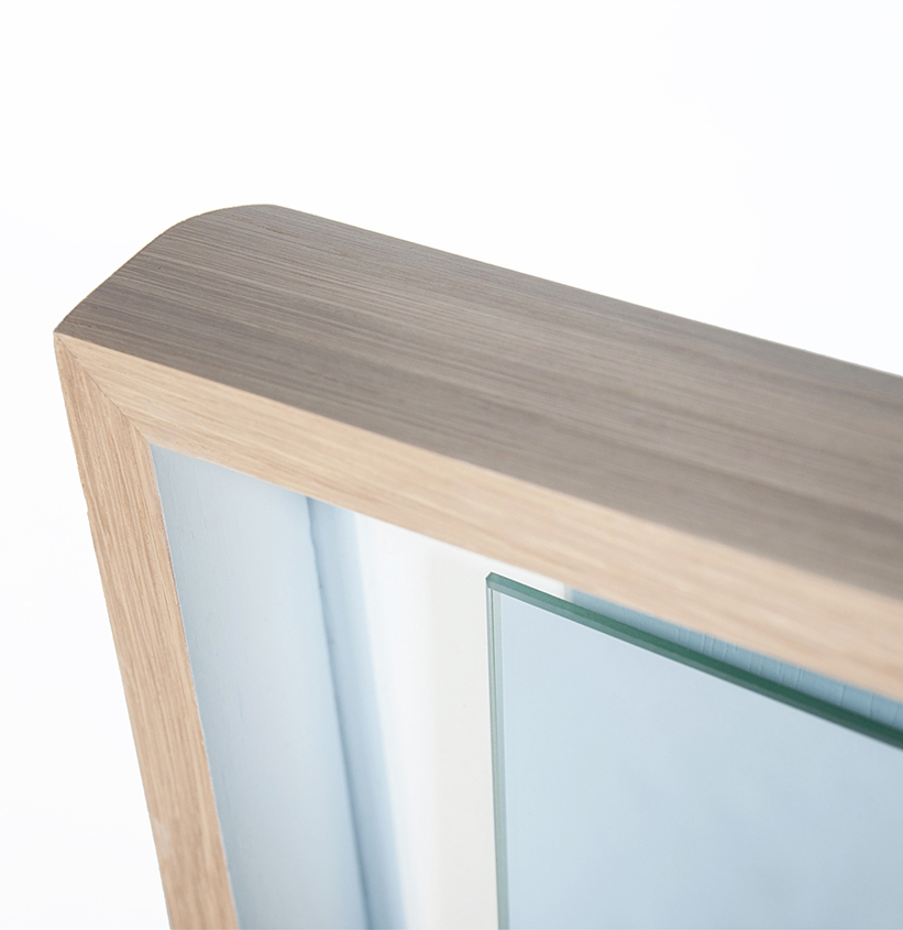 Miroir Psyché Float en bois blanc nacré copie