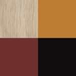 Option 1 - Bois, Jaune Roi Soleil, Rouge Citadelle, Nuit Noir