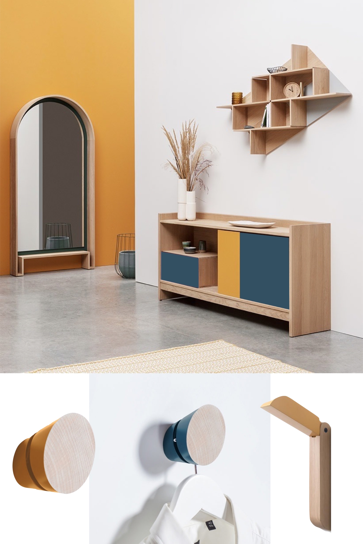 choisir couleurs complémentaires meuble personnalisé jaune bleu