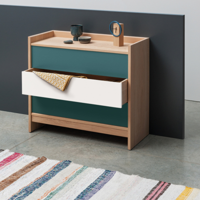 meuble bois massif 3 tiroirs de rangement commode déco collection designer Studio Thomas Merlin BRIC fabrication Drugeot Manufacture