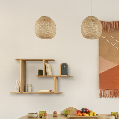 étagère murale en bois massif Téhème Trio