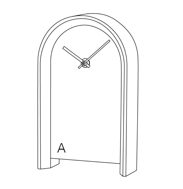 filaire horloge Arc petit objet de décoration en bois massif coloré idée de déco personnalisée