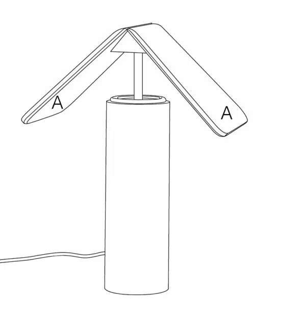 filaire dessin technique lampe à poser Cabane pour personnalisation dessus avec 14 coloris inédits