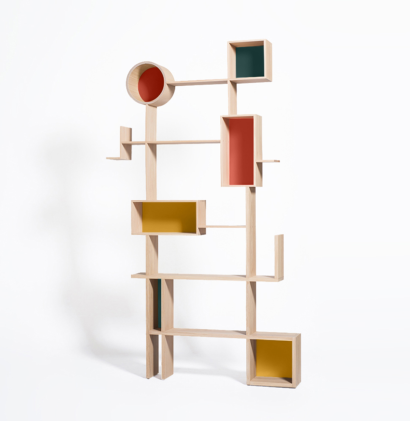 bibliothèque en bois originale Réso Drugeot Manufacture