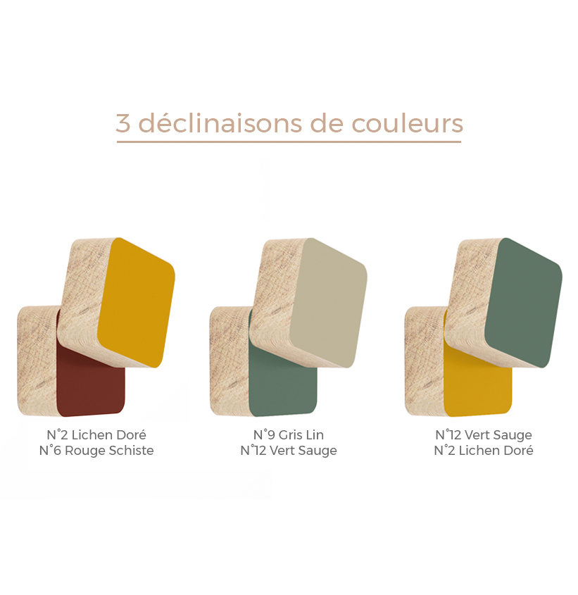 Palette de couleurs de la patère Décarré