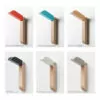 patère bois couleur personnalisable forme Toucan Drugeot palette coloris 6 laques échantillons chêne massif rouge vermillon bleu turquoise jaune safran gris bleu nuit blanc coton création design Grégory Jollly