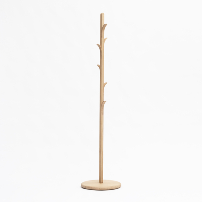 portemanteau élégant Greffe 6 accroches patères intégrées socle et mâts en chêne massif français