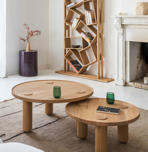 table basse Tripode design arrondi décoration inspiration nordique scandinave minimaliste forme organique