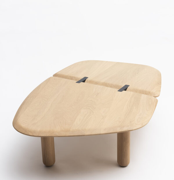 table basse décalée meuble aux formes insolites table basse designer Liaison fabriquée en France Maine-et-Loire