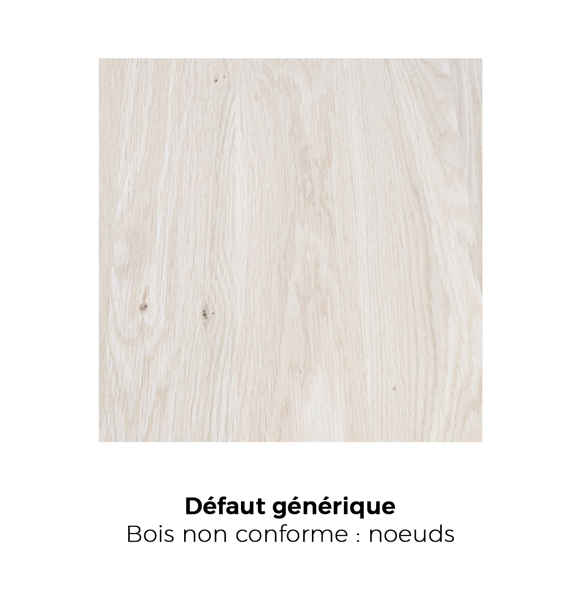 table basse toi et moi noeuds Motif de déclassement générique : bois non conforme (noeuds)